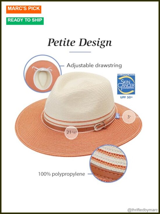 UPF 50+ Wide Brim Packable Fedora Sun Hat main image 3